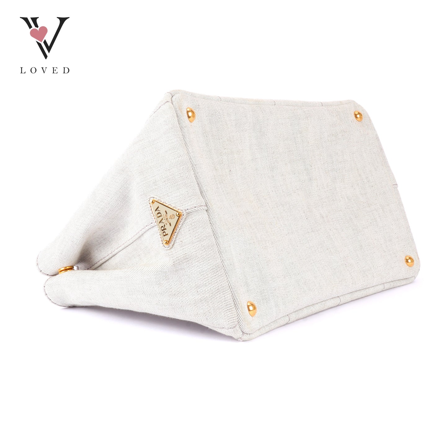 Prada Canapa in Bianco Denim Canvas