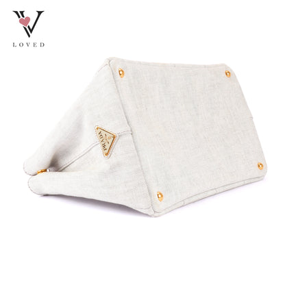 Prada Canapa in Bianco Denim Canvas