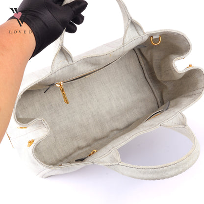 Prada Canapa in Bianco Denim Canvas