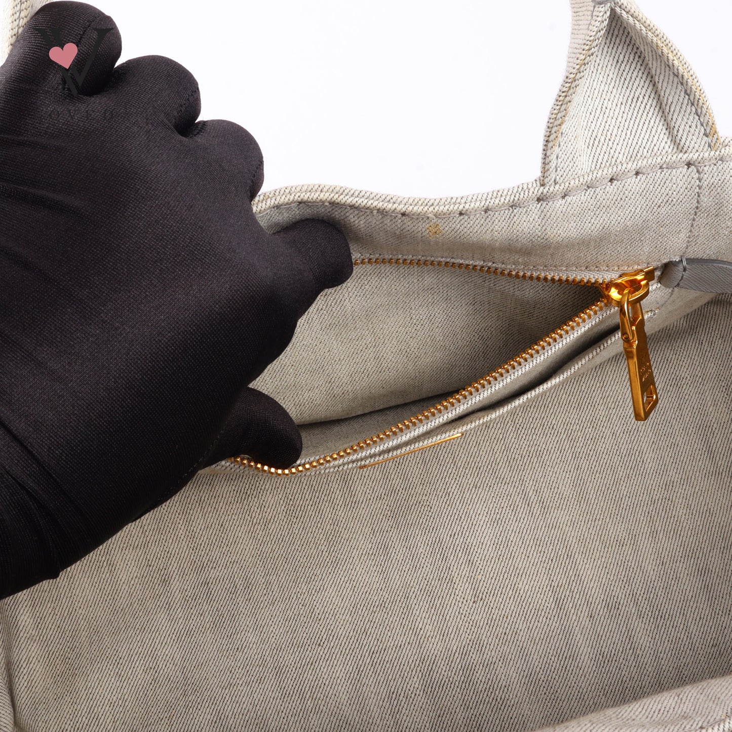 Prada Canapa in Bianco Denim Canvas