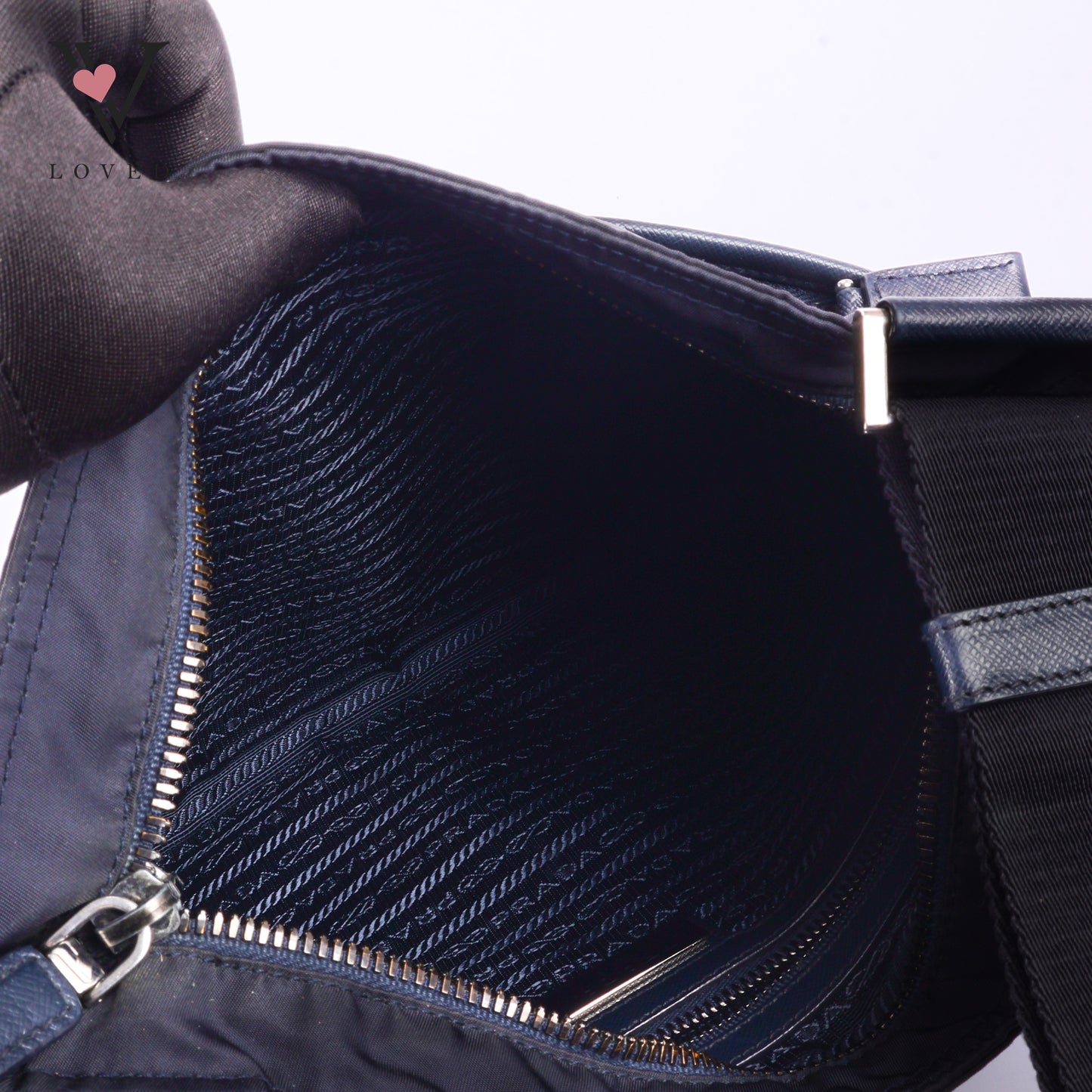 Re-Nylon Crossbody Bag in Saffiano Leather and Nylon