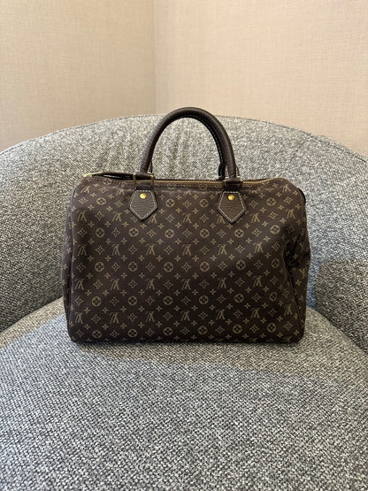 LV Monogram Mini Lin Canvas Speedy 30 Handbag