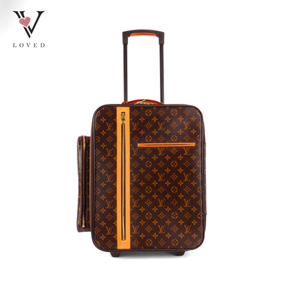 Louis Vuitton	Bosphore Trolley Rolling Luggage in Monogram Canvas