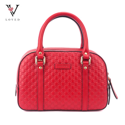 Gucci Microguccissima Top Handle in Red