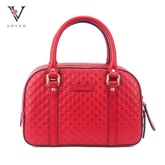 Gucci Microguccissima Top Handle in Red