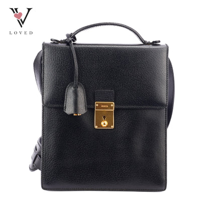 Gucci Lady Lock Handbag In Black Leather