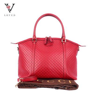 Gucci Dome in Rosso Guccisima Leather