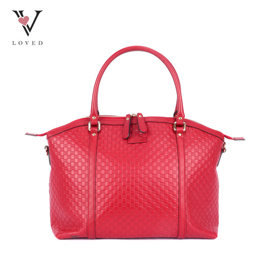 Gucci Dome in Rosso Guccisima Leather