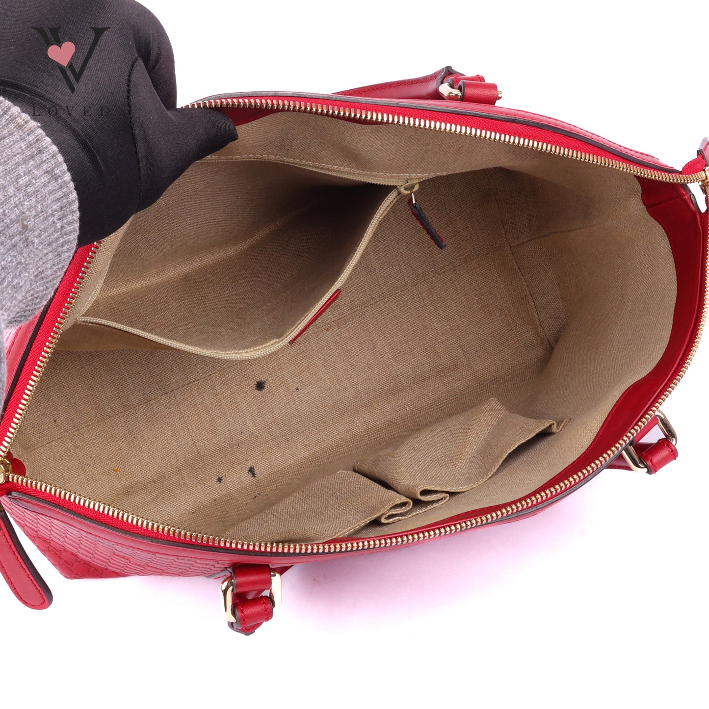 Gucci Dome in Rosso Guccisima Leather