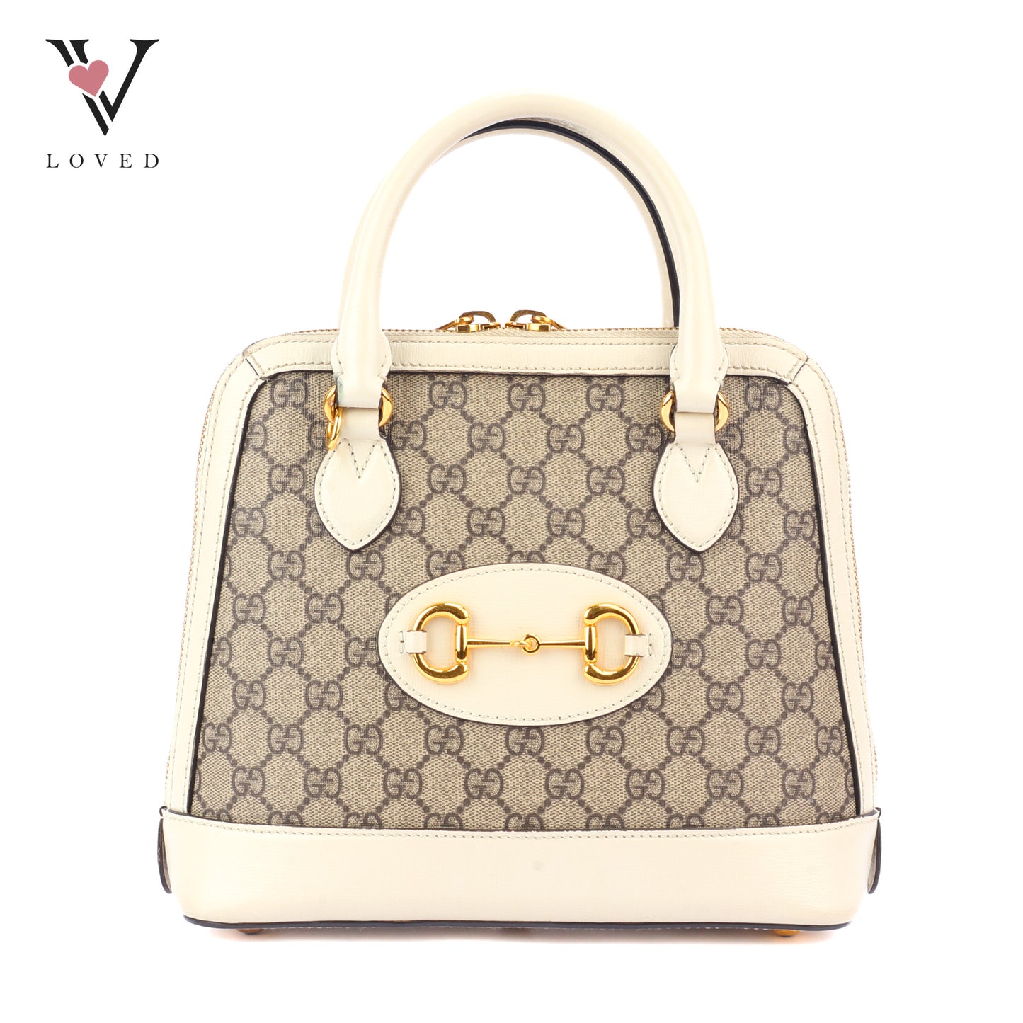Gucci Horsebit 1955 In Ebony and White GG Supreme Canvas