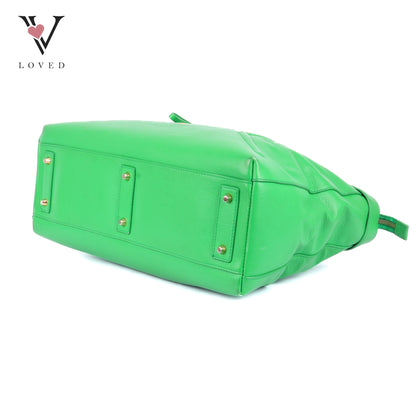 Furla Alice Handbag in Green Leather