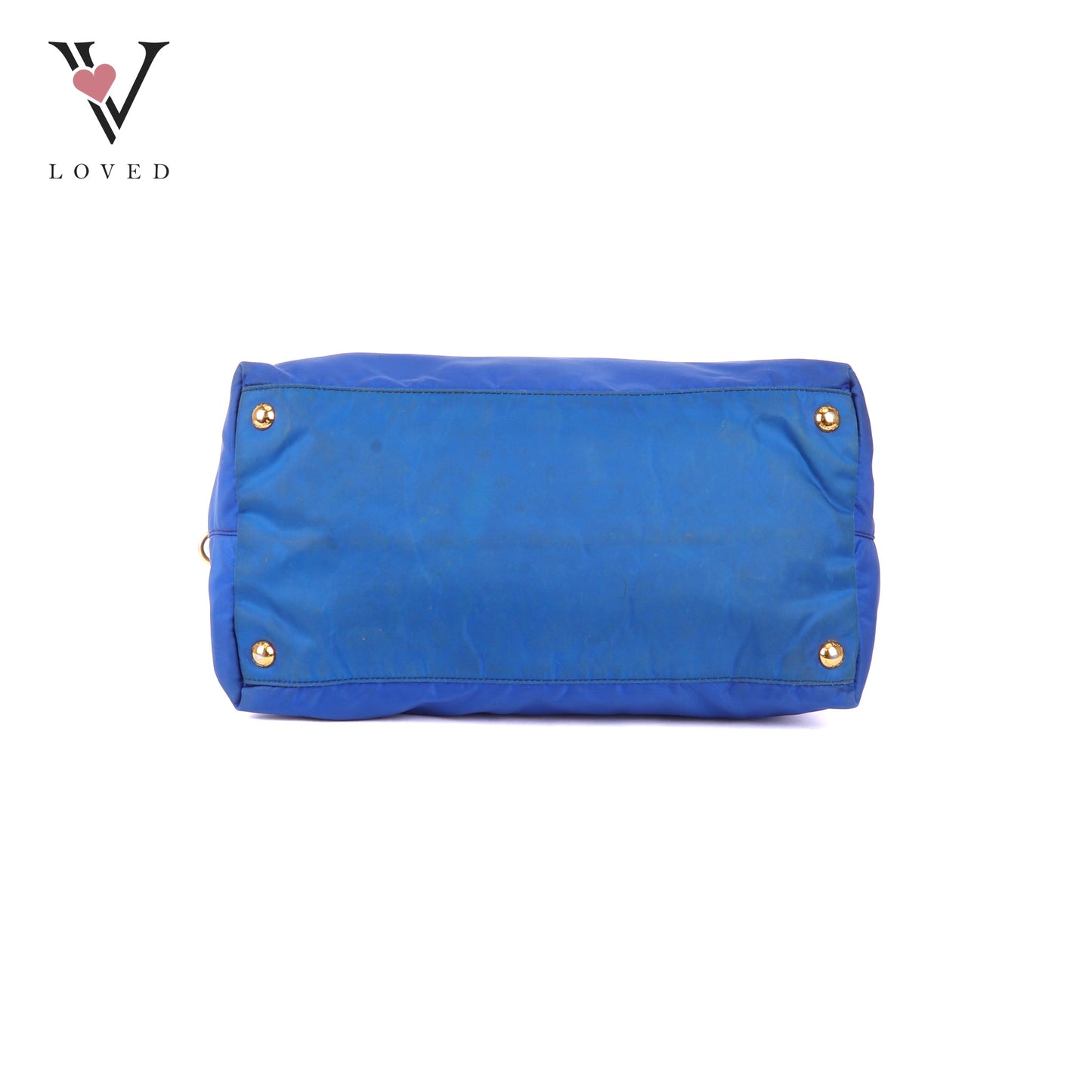 Prada Tessuto in Bluette Nylon and Saffiano Leather Tote Bag