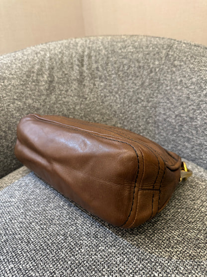 Prada Cervo Shoulder Bag in Brown Leather
