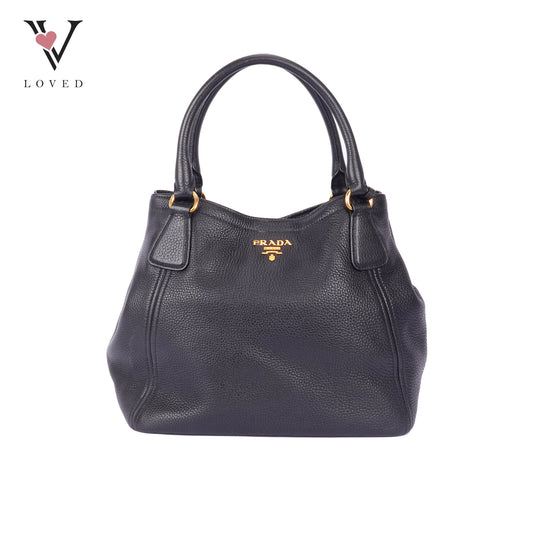 Prada Sacca 2 Mancini in Vitello Daino Two-way Bag