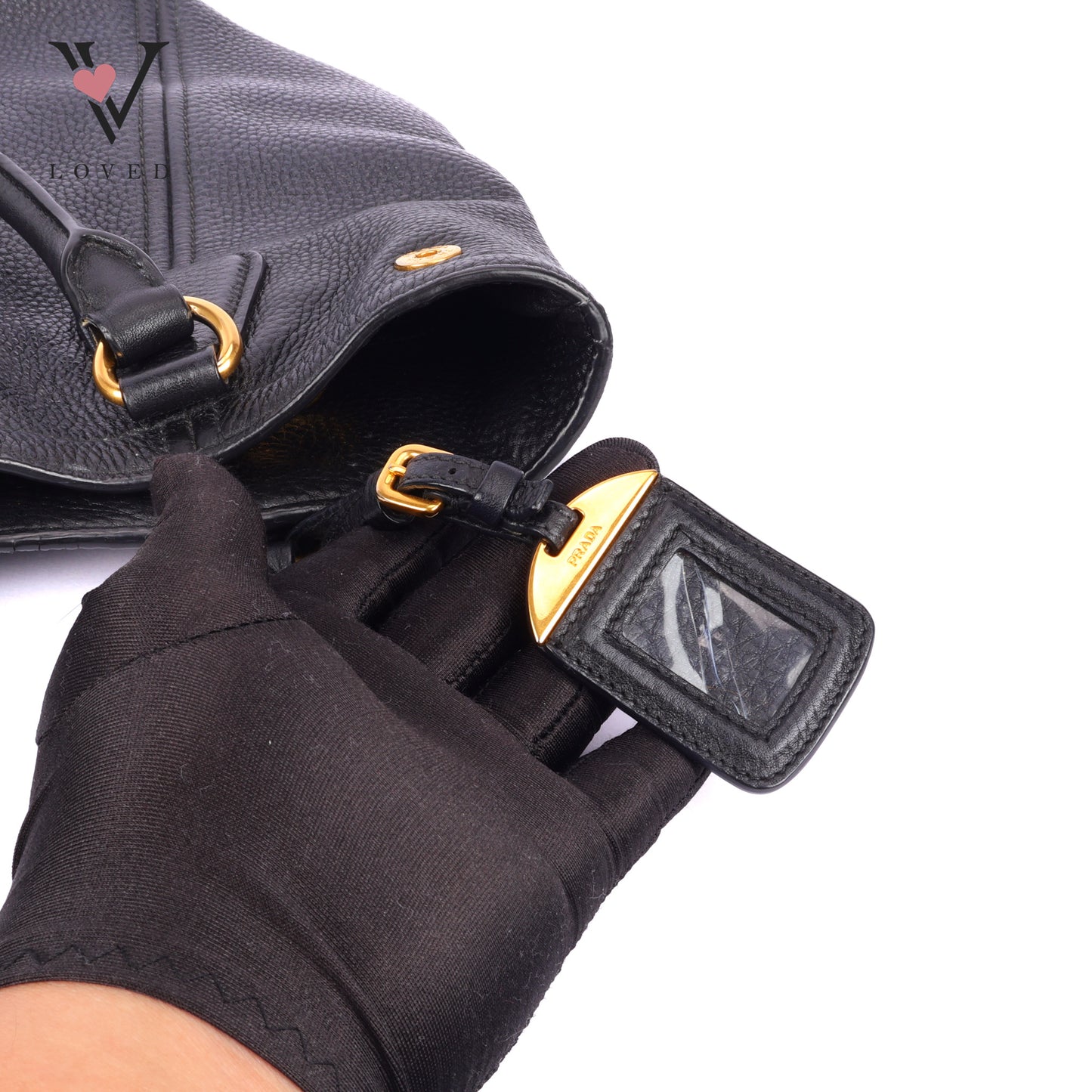 Prada Sacca 2 Mancini in Vitello Daino Two-way Bag