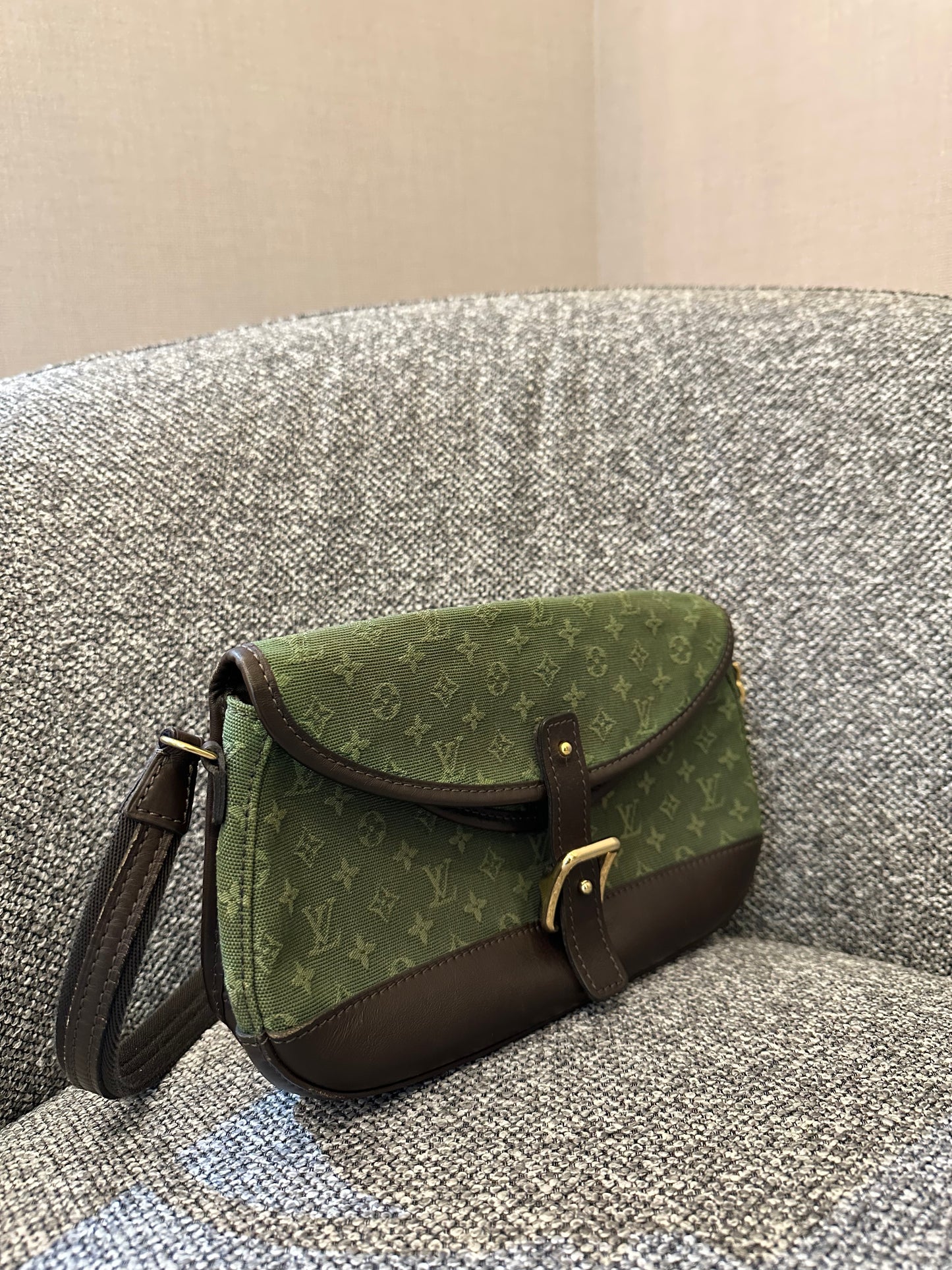 Louis Vuitton Mini Lin Marjorie Bag in Khaki Green Monogram Canvas