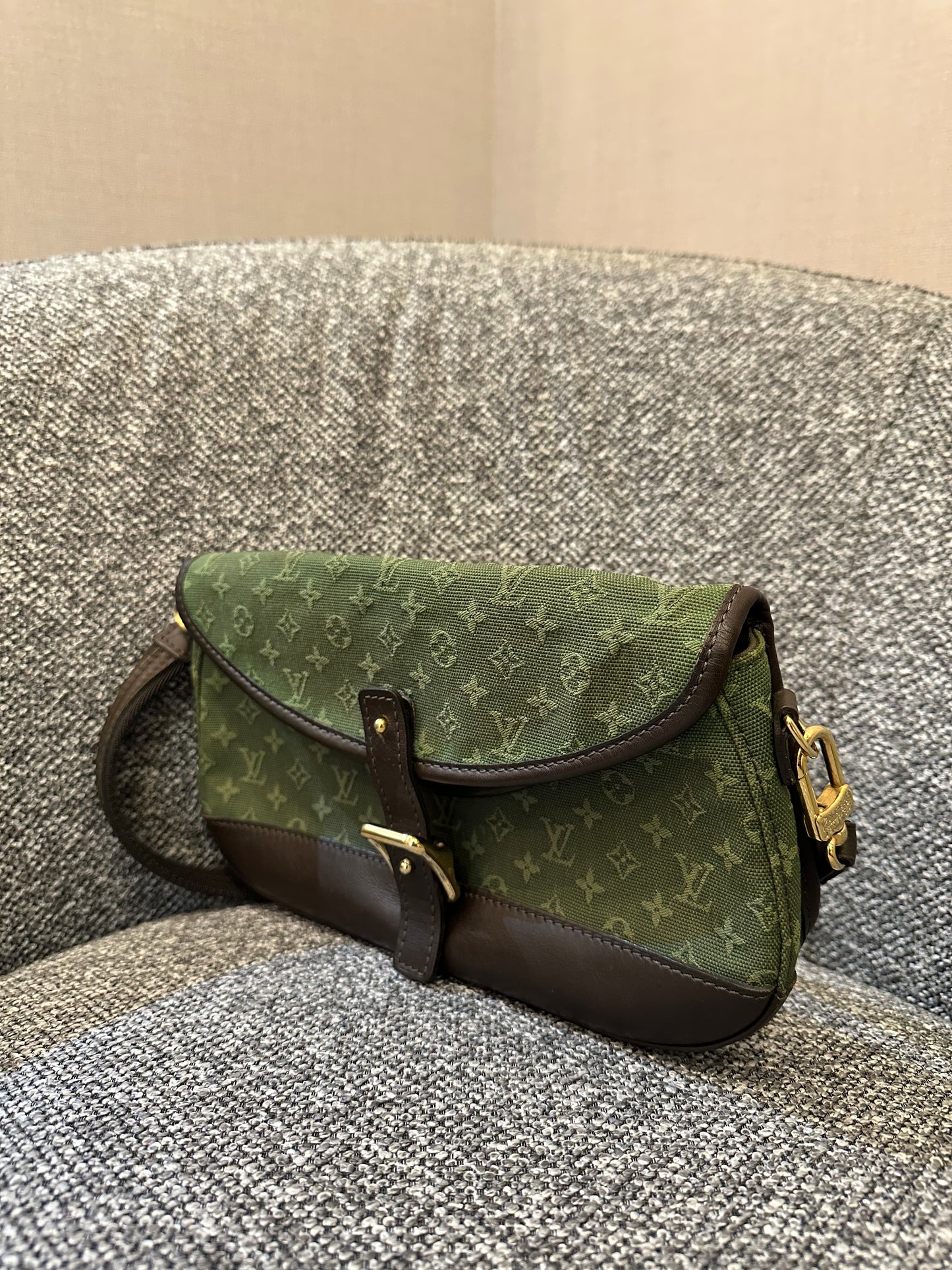 Louis Vuitton Mini Lin Marjorie Bag in Khaki Green Monogram Canvas