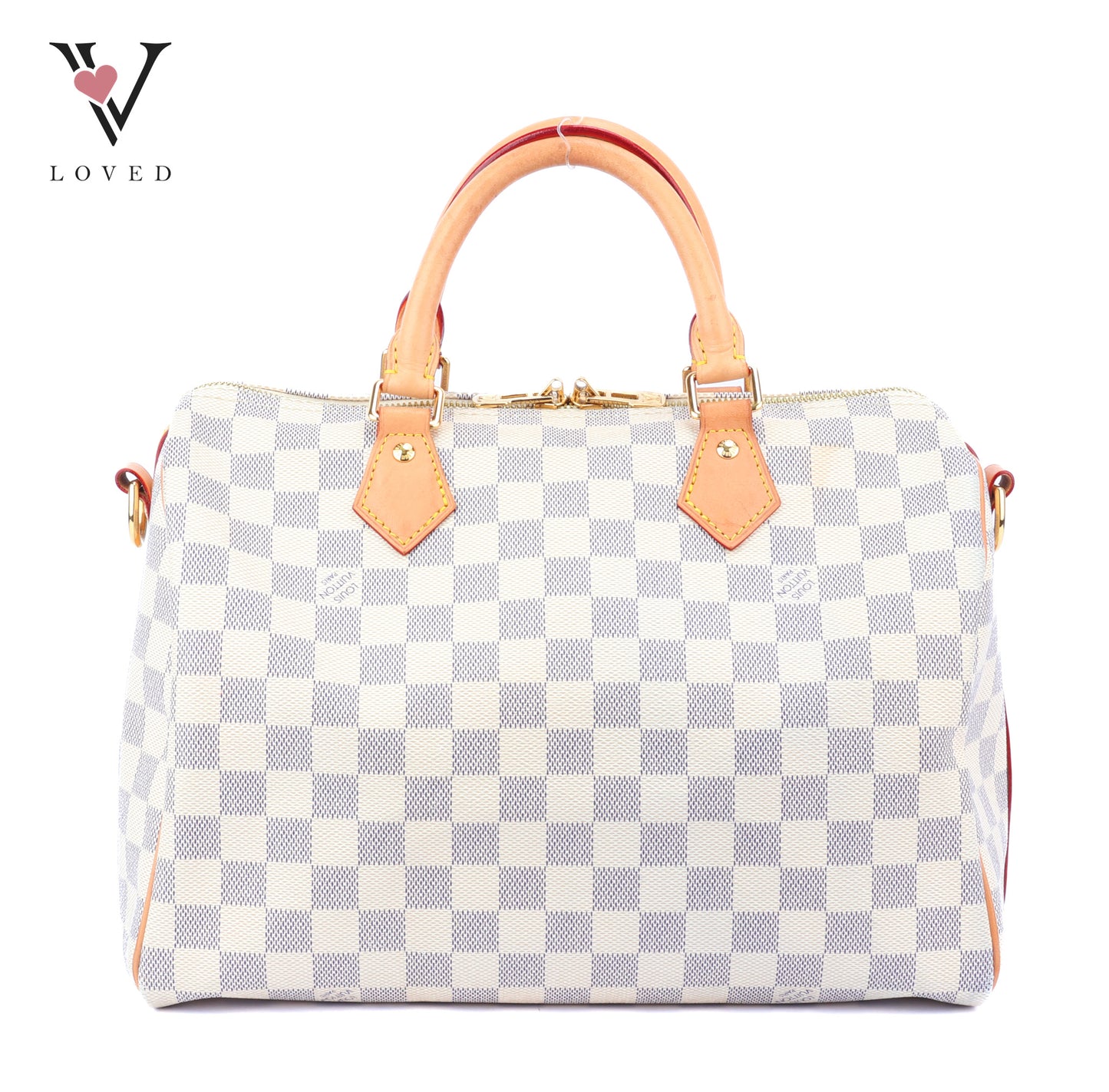 Louis Vuitton Speedy 30 Bandouliere In Damier Azur