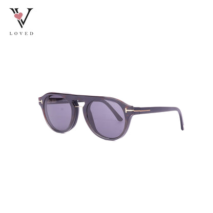 Tom Ford FT5824-B Optical Glasses with Magnetic Clip-on