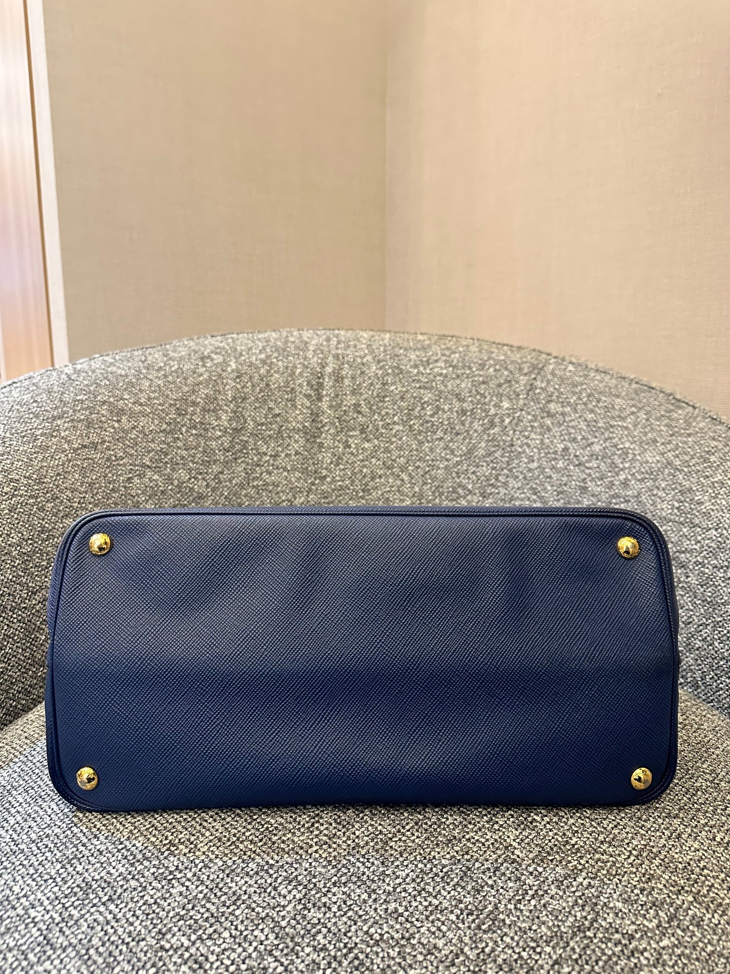 Prada Saffiano Lux Tote Two-Way in Blue Leather