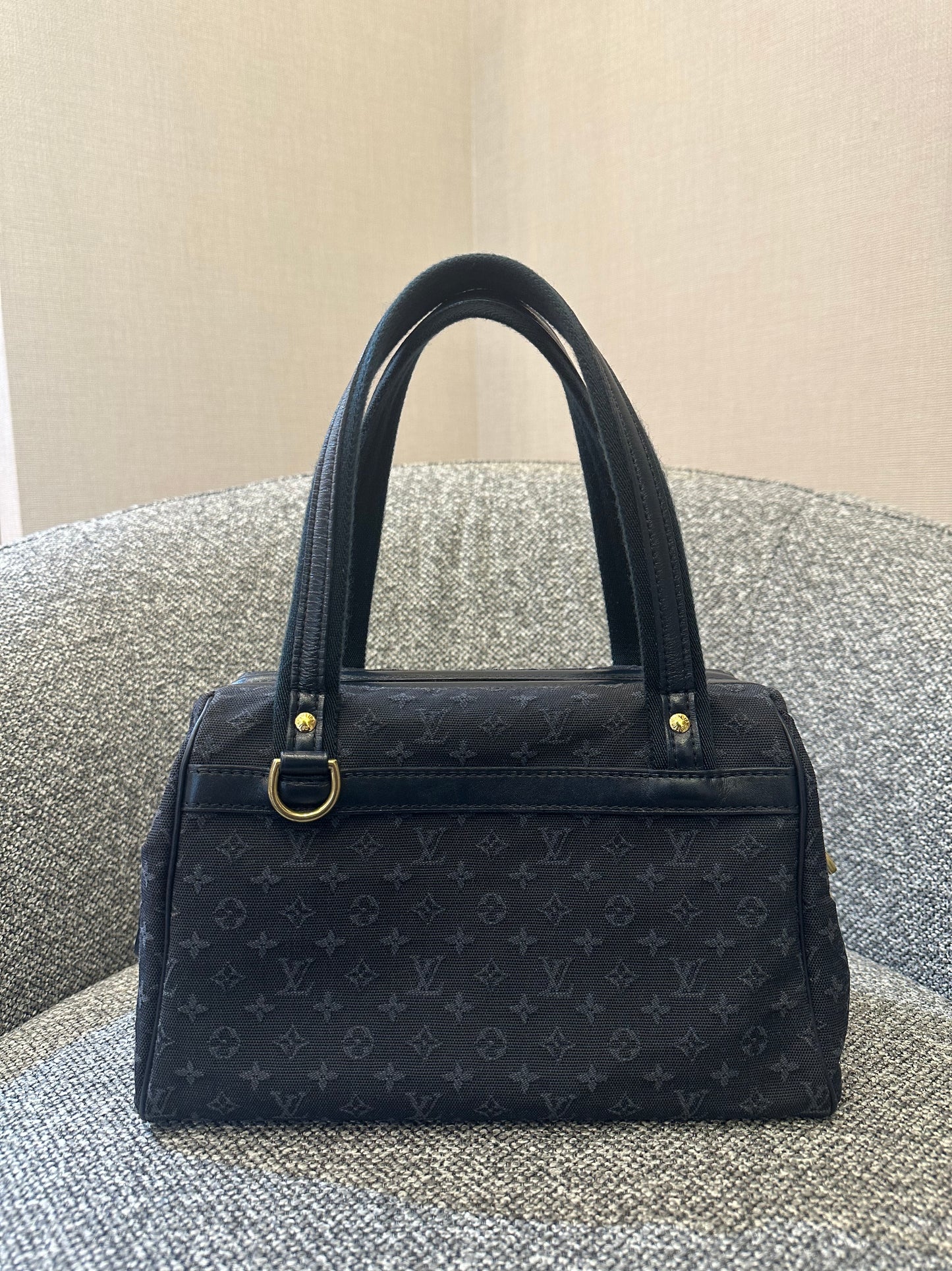 Louis Vuitton Mini Lin Josephine PM Bag in Dark Blue Monogram Canvas