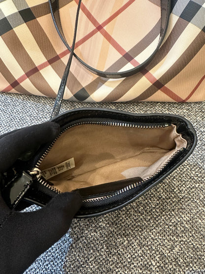 Burberry Supernova Check Tote Bag Coated Canvas