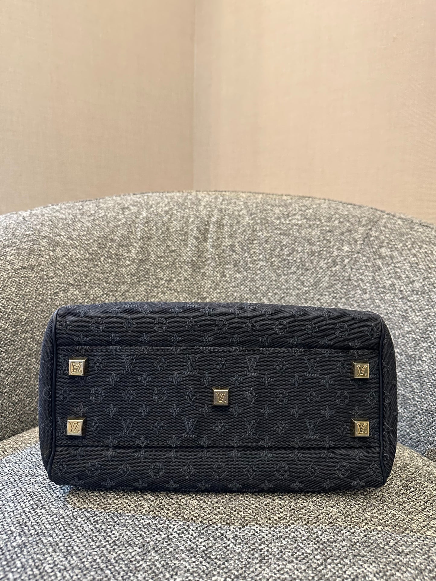 Louis Vuitton Mini Lin Josephine PM Bag in Dark Blue Monogram Canvas