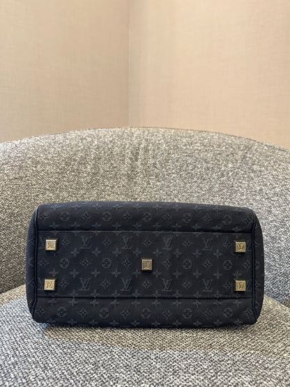 Louis Vuitton Mini Lin Josephine PM Bag in Dark Blue Monogram Canvas