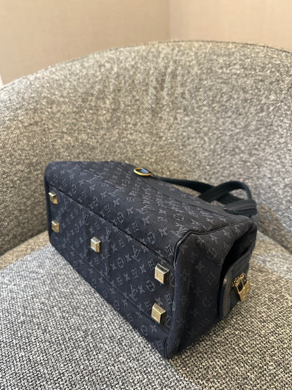 Louis Vuitton Mini Lin Josephine PM Bag in Dark Blue Monogram Canvas