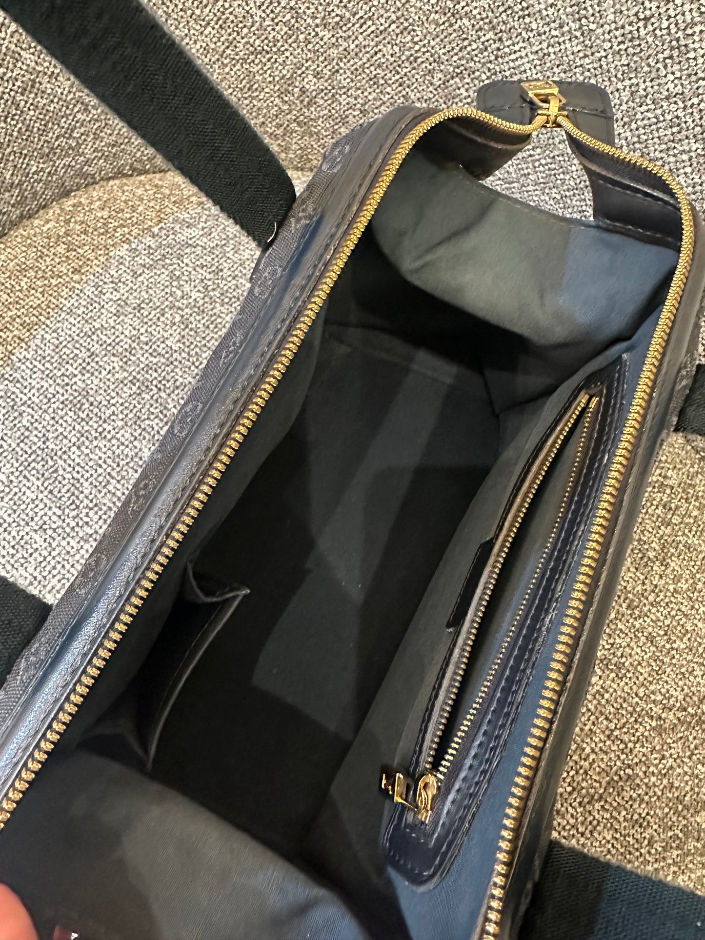 Louis Vuitton Mini Lin Josephine PM Bag in Dark Blue Monogram Canvas