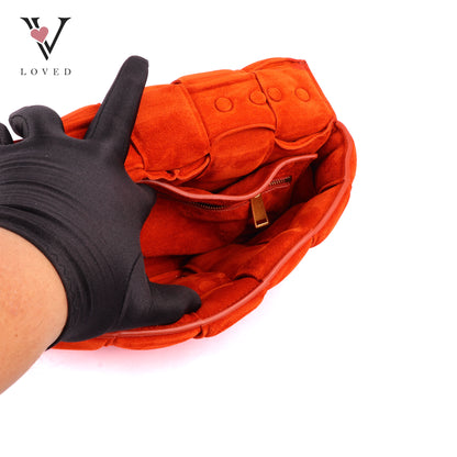 Bottega Veneta Chain Cassette Shoulder Bag in Maple Gold Suede