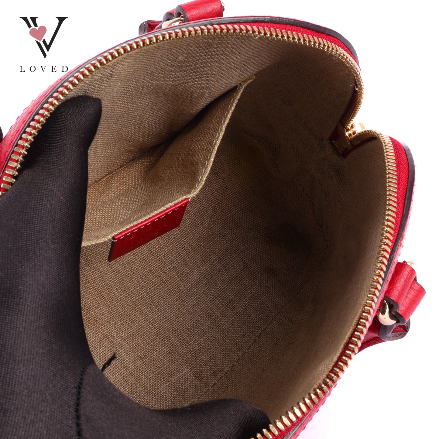 Gucci Mini Leather GG Charm Dome Satchel