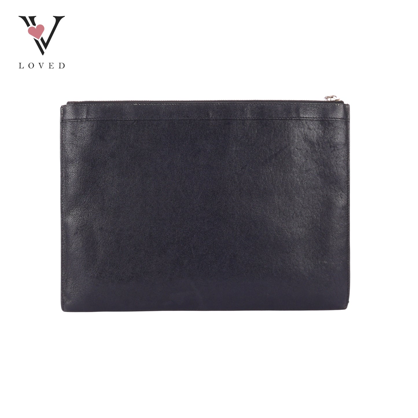 YSL	Studded Clutch Bag in Black Leather