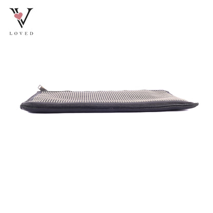 YSL	Studded Clutch Bag in Black Leather