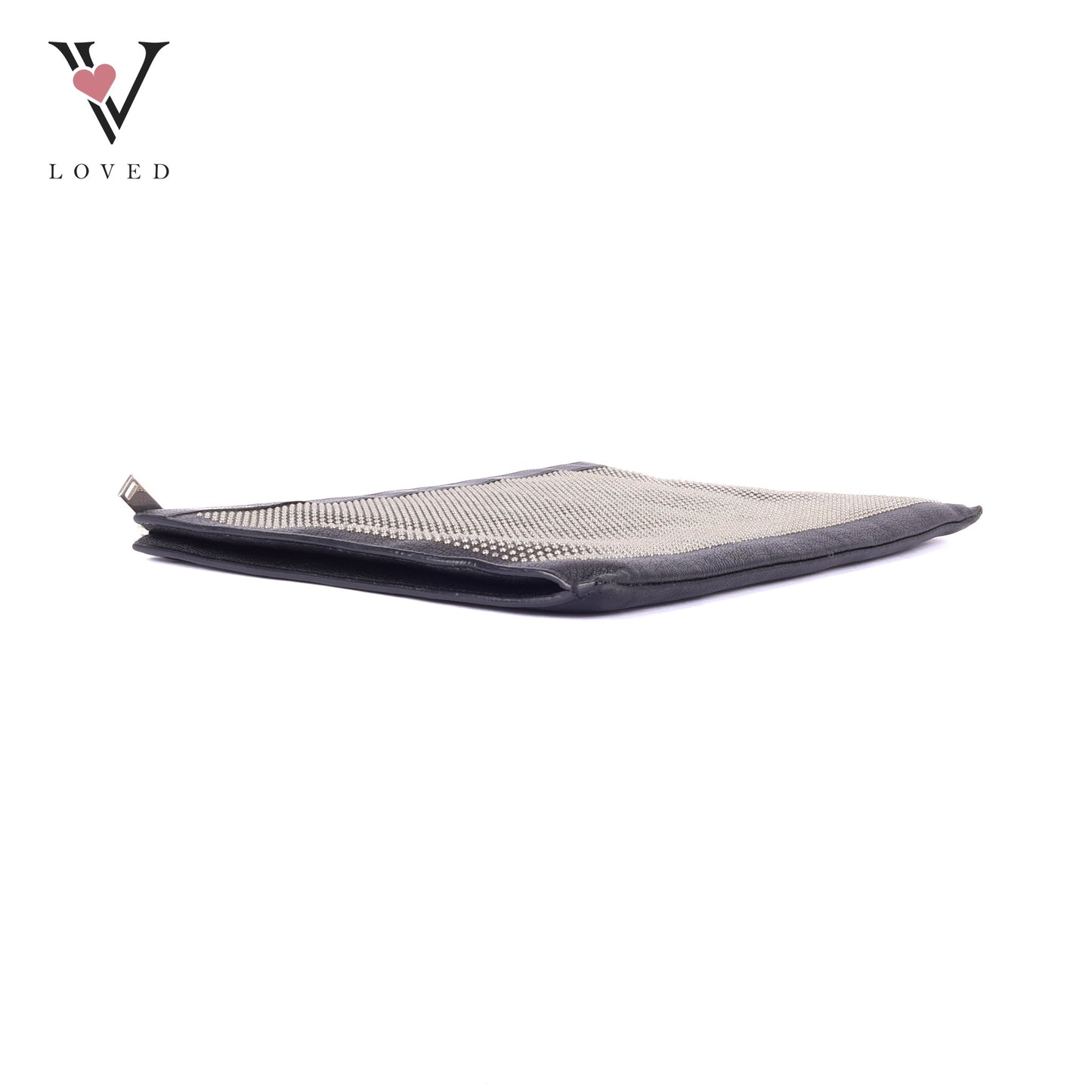 YSL	Studded Clutch Bag in Black Leather