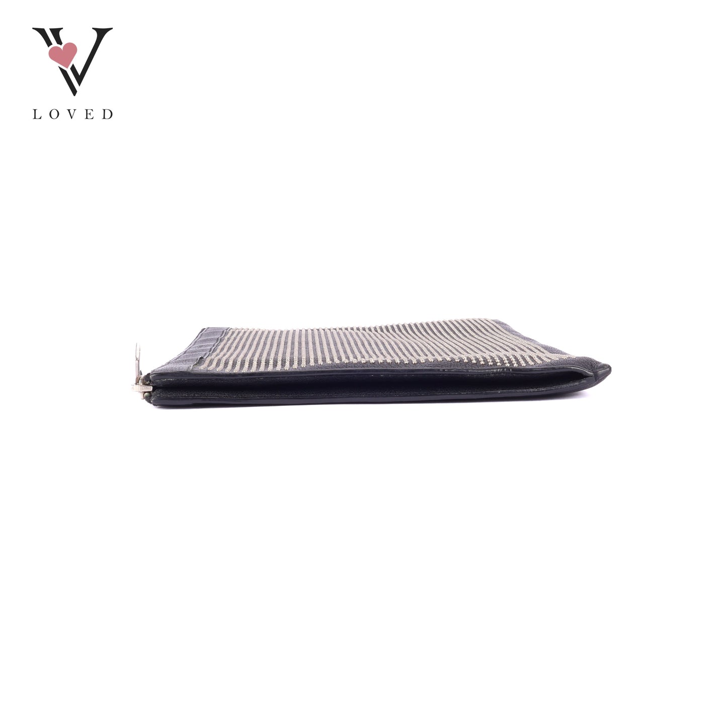 YSL	Studded Clutch Bag in Black Leather