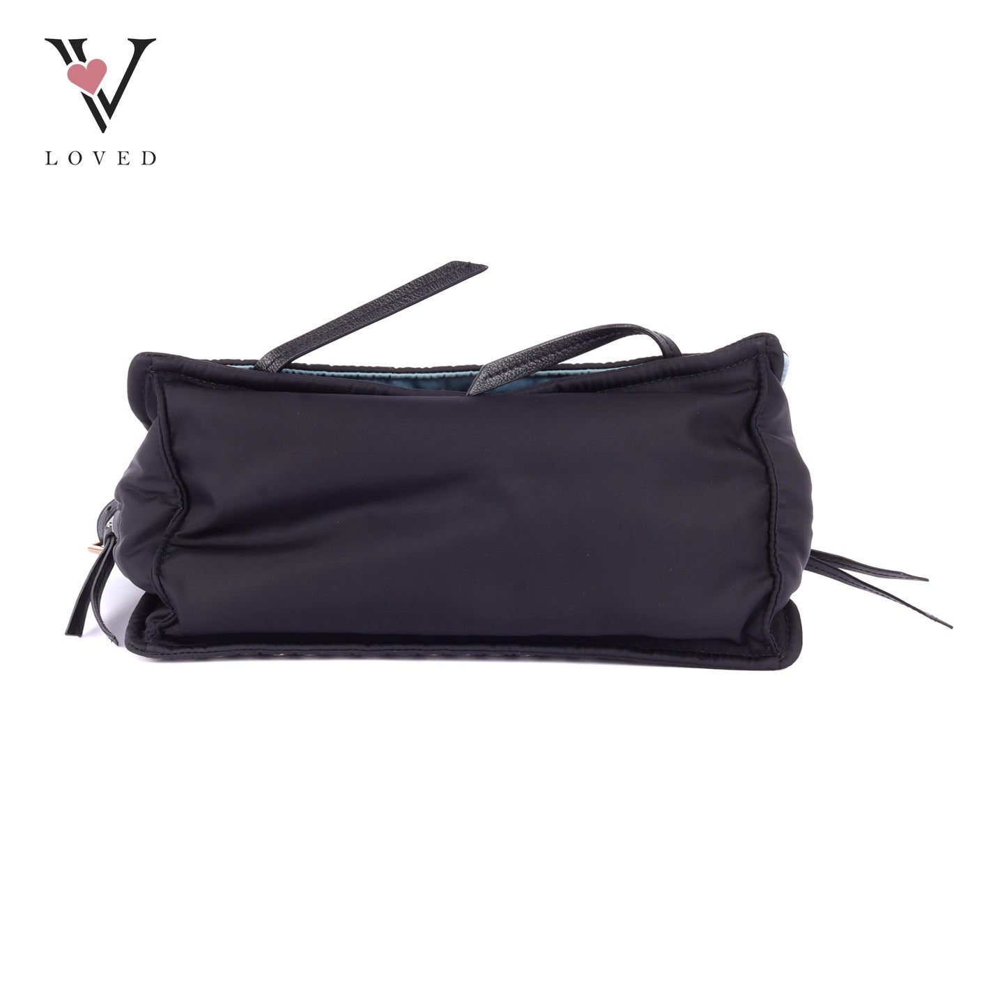 Prada Etiquette Studded Black Nylon Cross Body Bag