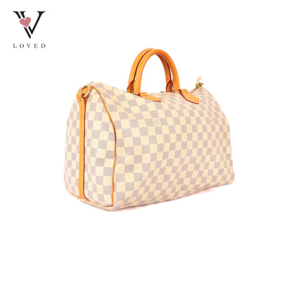 Louis Vuitton	Speedy 35 Bandolier in Damier Azur