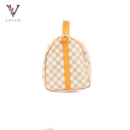 Louis Vuitton	Speedy 35 Bandolier in Damier Azur