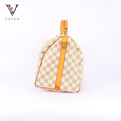 Louis Vuitton	Speedy 35 Bandolier in Damier Azur
