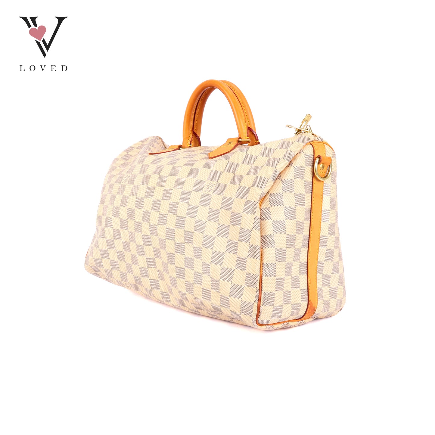 Louis Vuitton	Speedy 35 Bandolier in Damier Azur