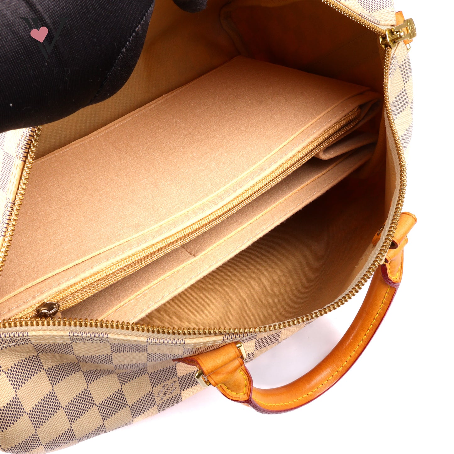 Louis Vuitton	Speedy 35 Bandolier in Damier Azur