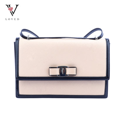 Ferragamo Vara Bow Bag Shoulder Bag in Bicolor Design