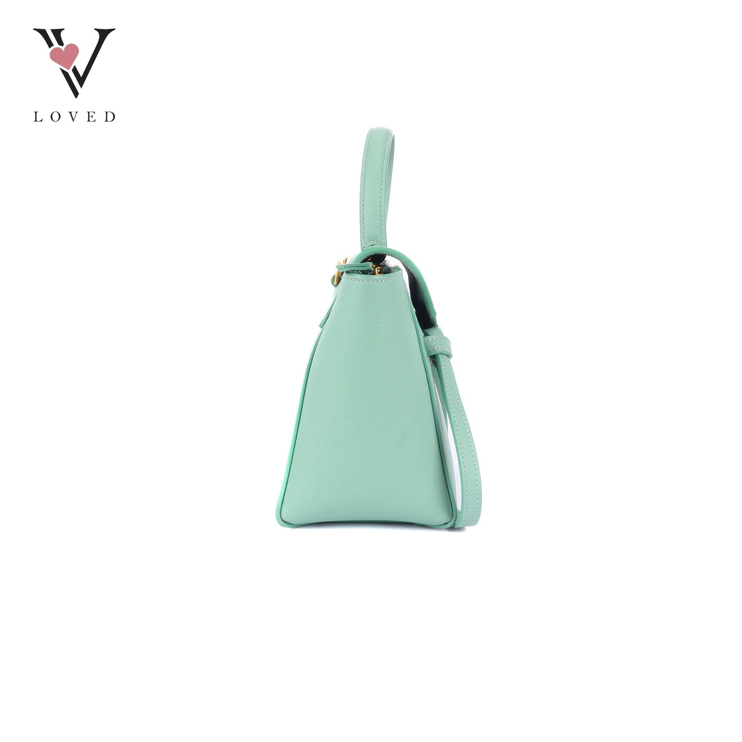 Celine Nano Belt Bag in Ice Mint Grained Calfskin Leather
