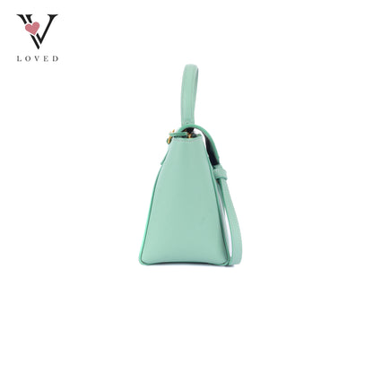 Celine Nano Belt Bag in Ice Mint Grained Calfskin Leather