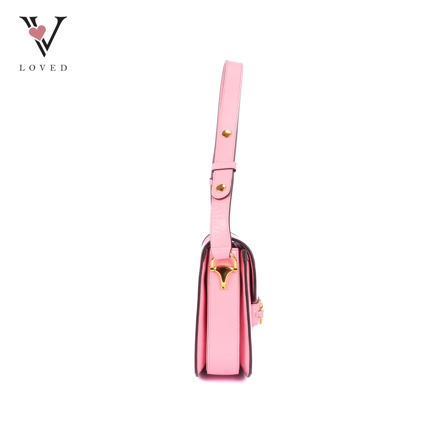 Gucci Azalea Calfskin 1955 Horsebit Shoulder Bag in New Cherry Red and Wild Rose