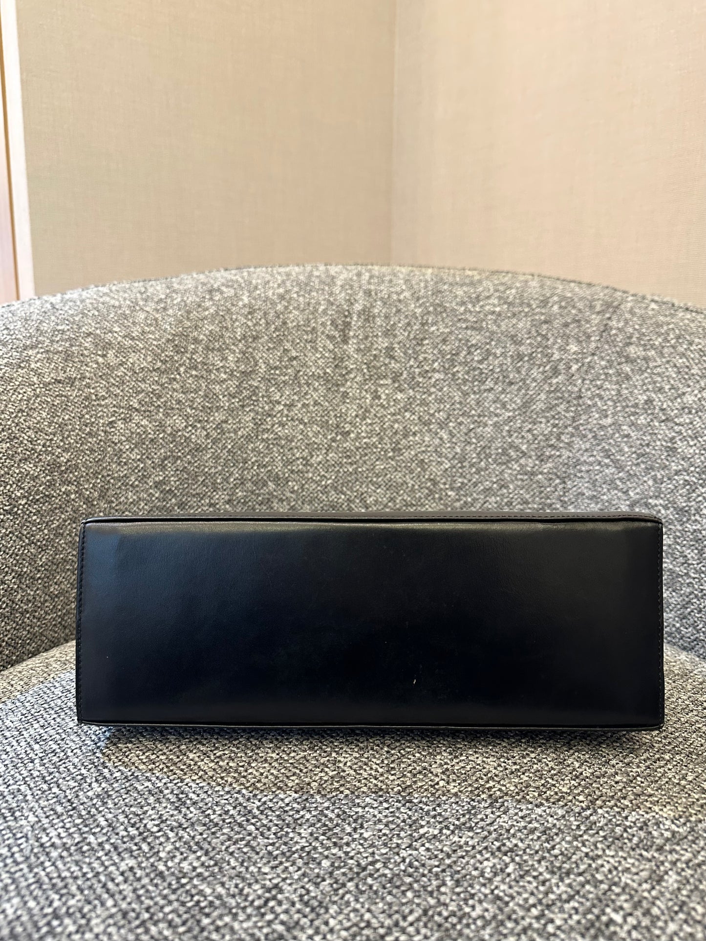 Salvatore Ferragamo Gancini Top Handle Bag in Black Leather
