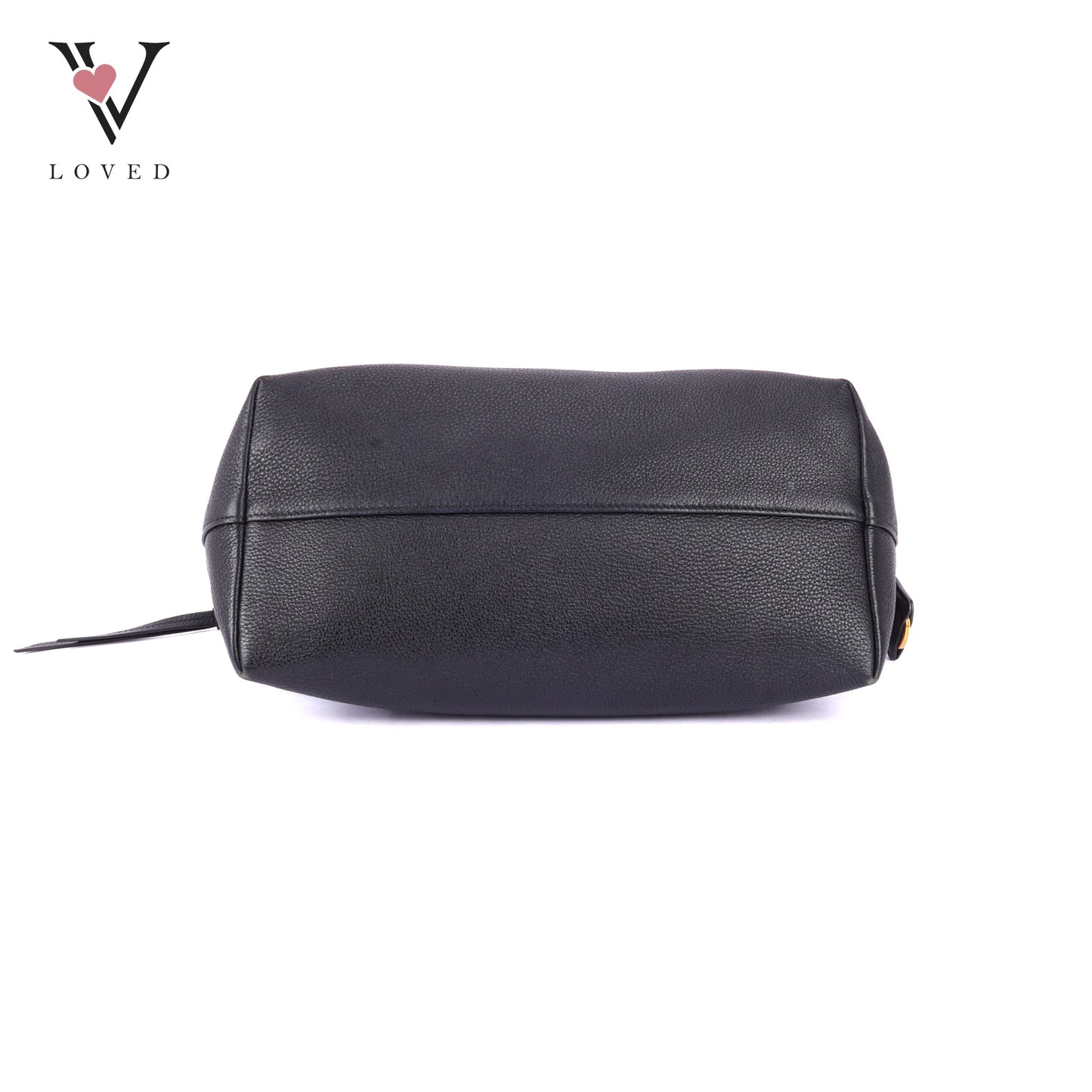 Prada Black Vitello Phenix Leather Top Handle Crossbody Bag
