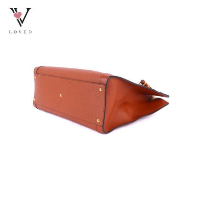 Gucci Dianna Bamboo in Brown Leather Tote