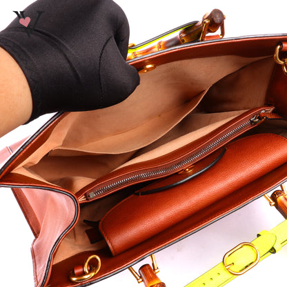 Gucci Dianna Bamboo in Brown Leather Tote